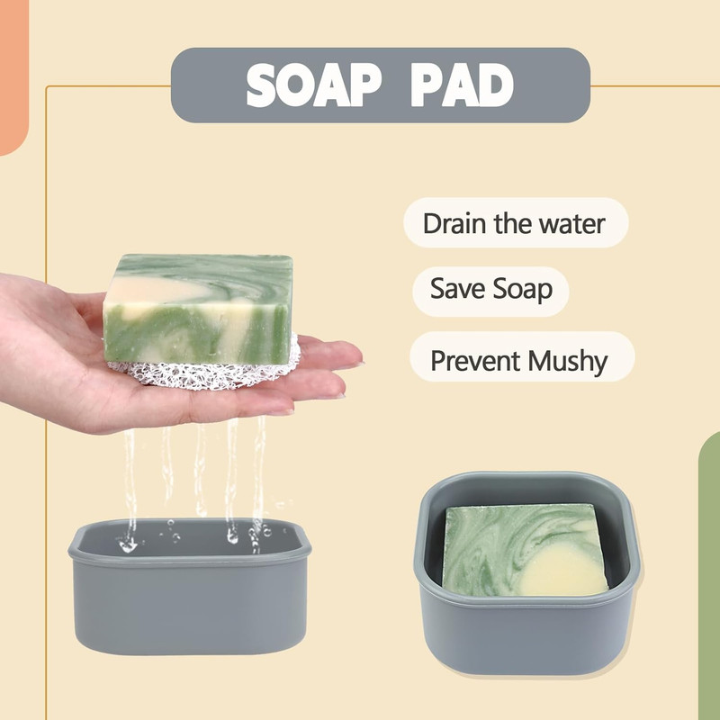 Square Soap Case, Bar Soap Holder for Dr Squatch, Silicone Soap Case with Soap gallery
