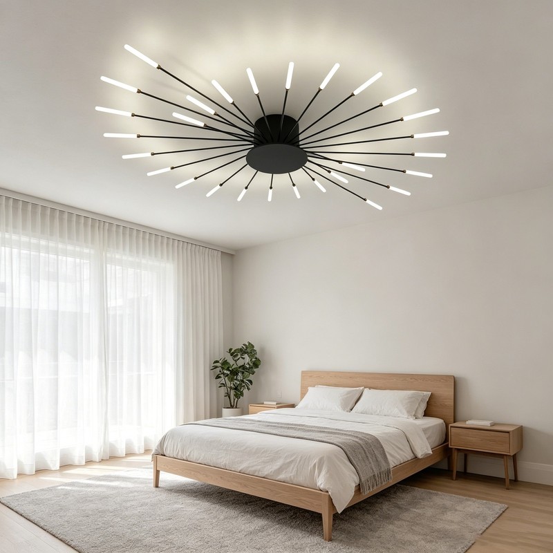 Creative Firework Flush Mount Ceiling Light 28LED Bedroom Home Decor Lamp gallery