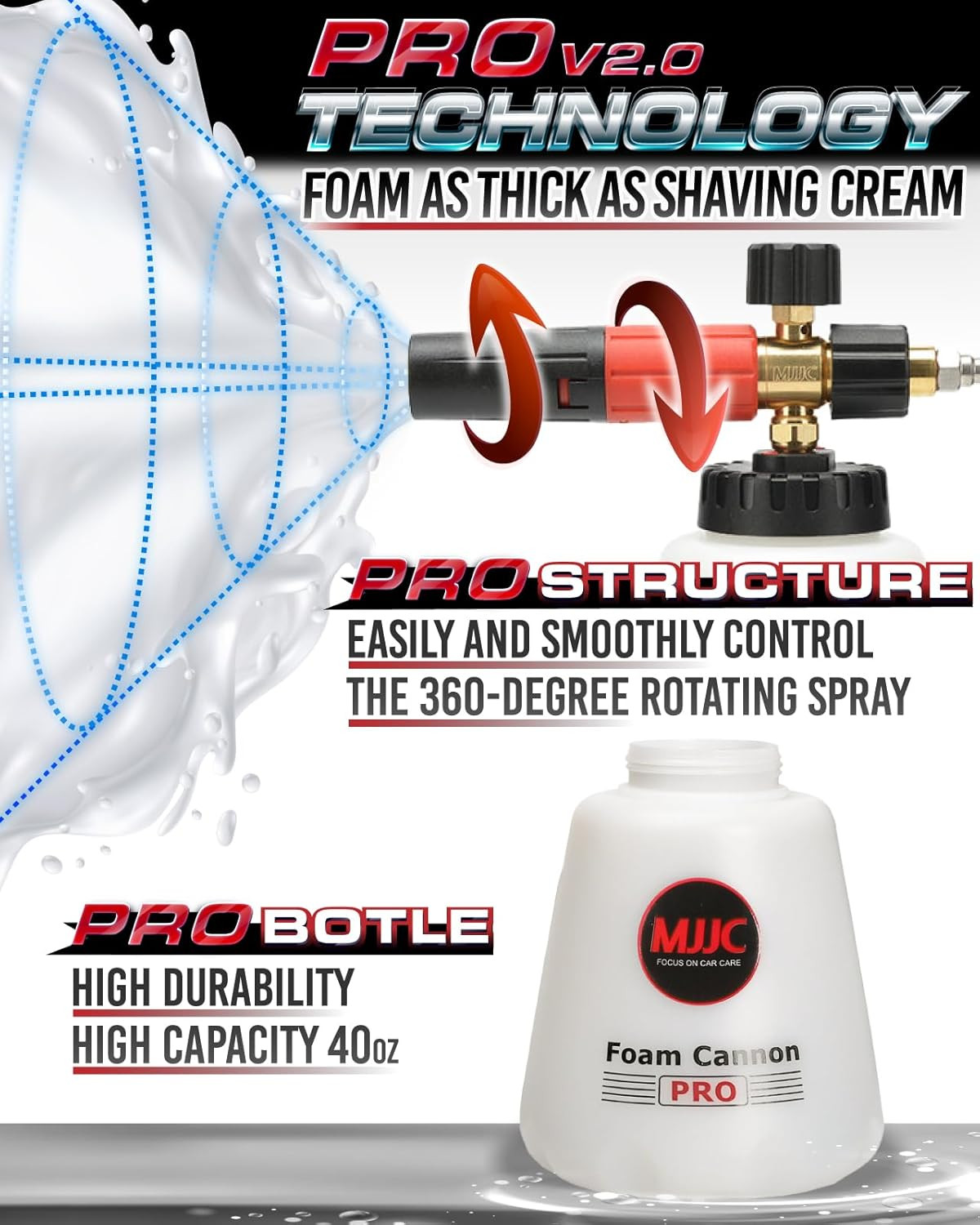 Foam Cannon Pro V2.0 - Thick Snow Foam + 1/4" Quick Connector & SOAP Sample gallery