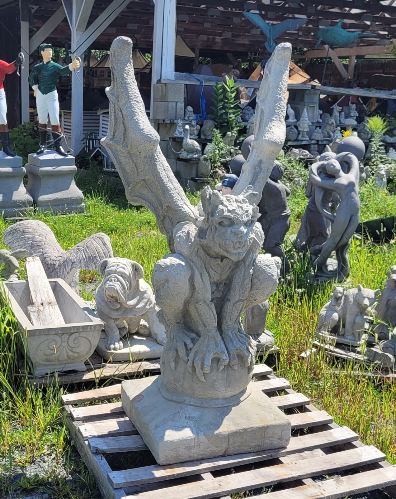 Concrete statue 54'' LARGE GARGOYLE AS SHOWN .SOLD INDIVIDUALY gallery