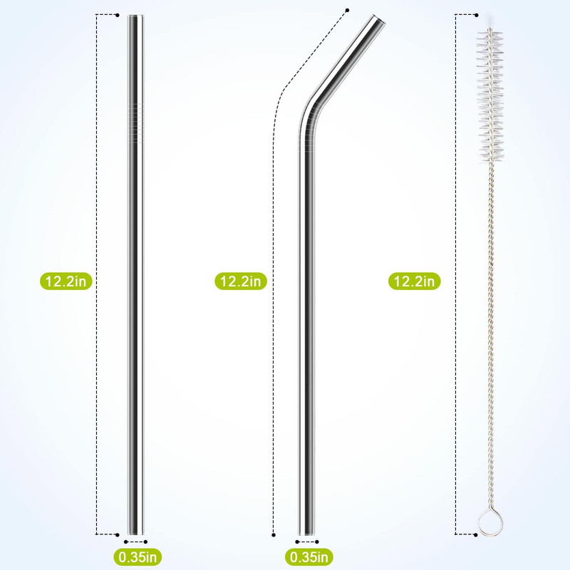 6 Pack Stainless Steel Straw Replacement 40 Oz for Adventure Travel Tumb gallery