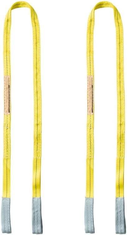 2 Pack Heavy Duty Lifting Straps 6.5Ft Tow Sling 4400lbs Webbing Tree Saver gallery