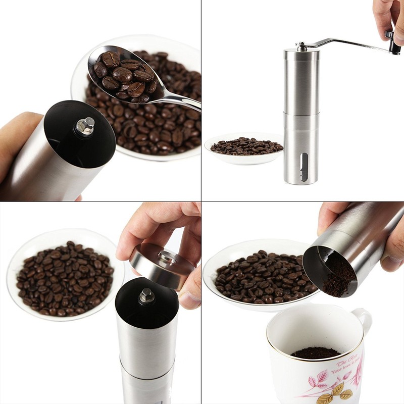 Stainless Steel Portable Manual Coffee Grinder With Ceramic Burr Bean Mill Beans gallery