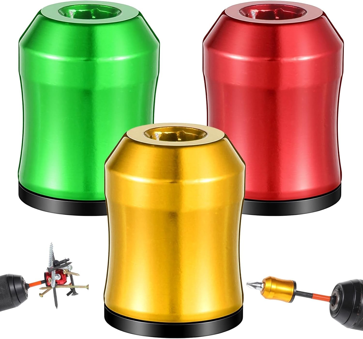 3Pcs Magnetic Screwdriver Head Ring Set for Drills Power Bits - DIY Repair Tool gallery