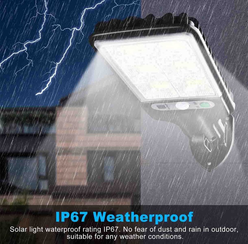 Solar Security Lights 2 Pack 6000LM Motion Sensor Lights Adjustable Flood Light gallery