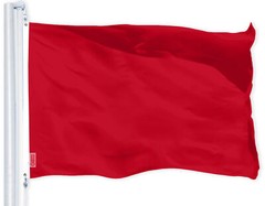 G128 Solid Red Color Flag 2×3 Ft Printed 150D Polyester