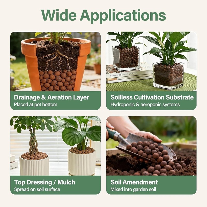 Versatile 2 LB Expanded Clay Pebbles - Ideal for Indoor Gardening & Aquaponics gallery