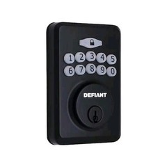 Defiant Electronic Keypad Deadbolt Matte Black Keyless ANSI Grade 3