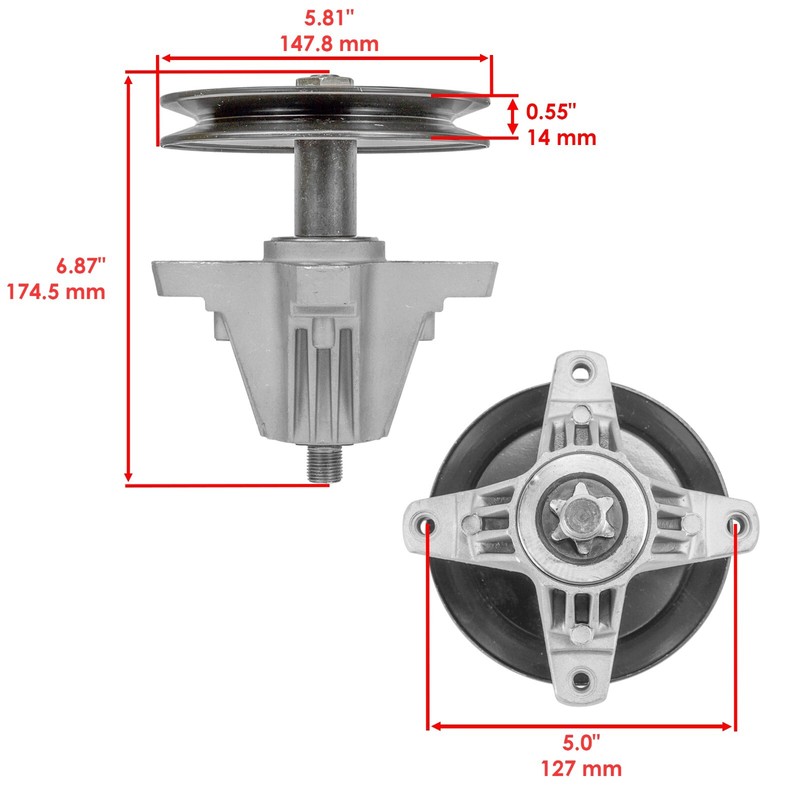 Caltric Spindle Assembly For Troy-Bilt 13A879BS066 13AL78BS023 Horse Bronco 42" gallery