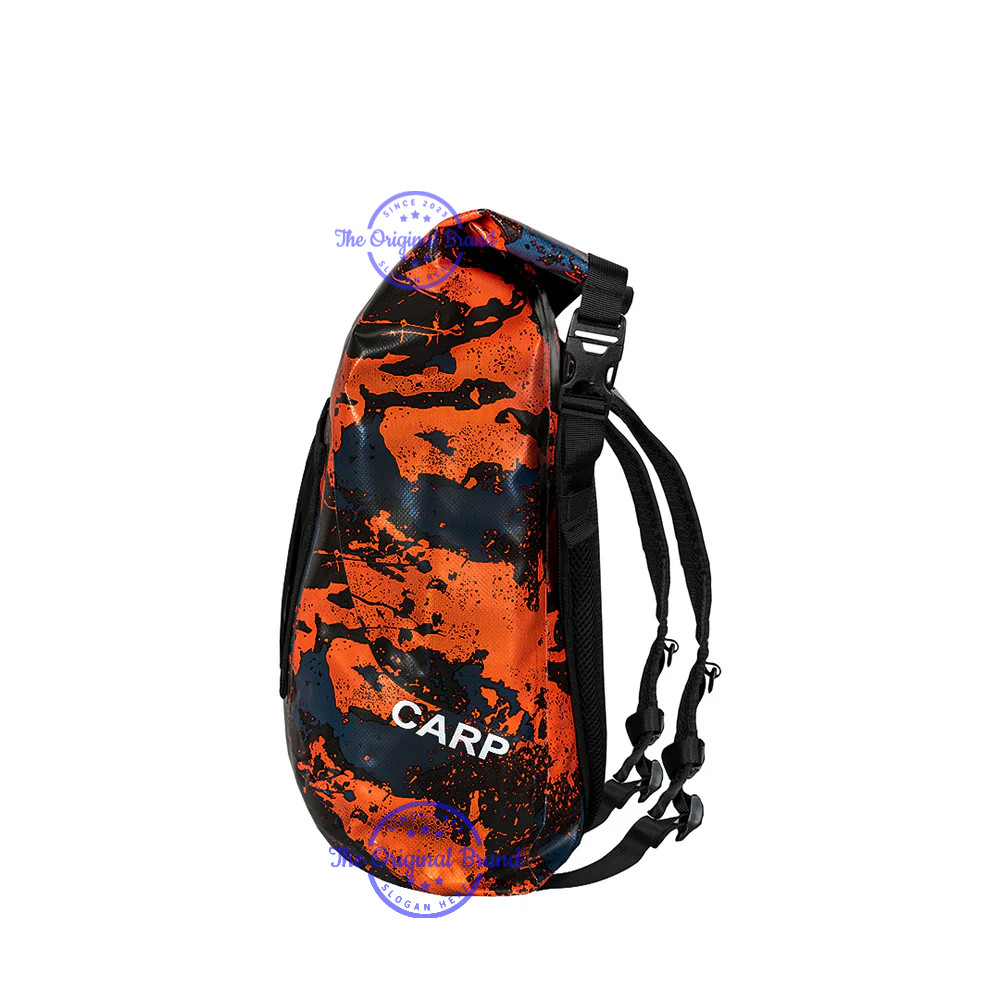 Carp Waterproof Roll Top Laptop Backpack (Red Camo) 5