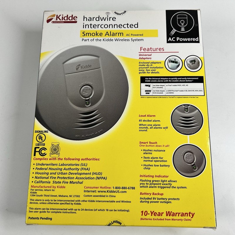 Kidde RF-SM-ACDC Wireless Interconnected Smoke Alarm 120V w/ Battery Backup New gallery