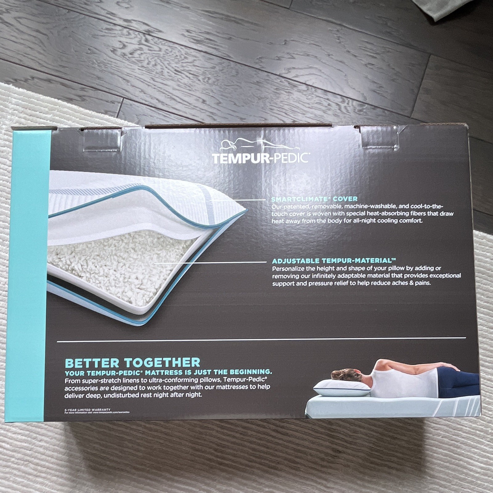 Tempur-Pedic Adapt ProAdjust Queen Bed Pillow Adjustable Cooling White gallery