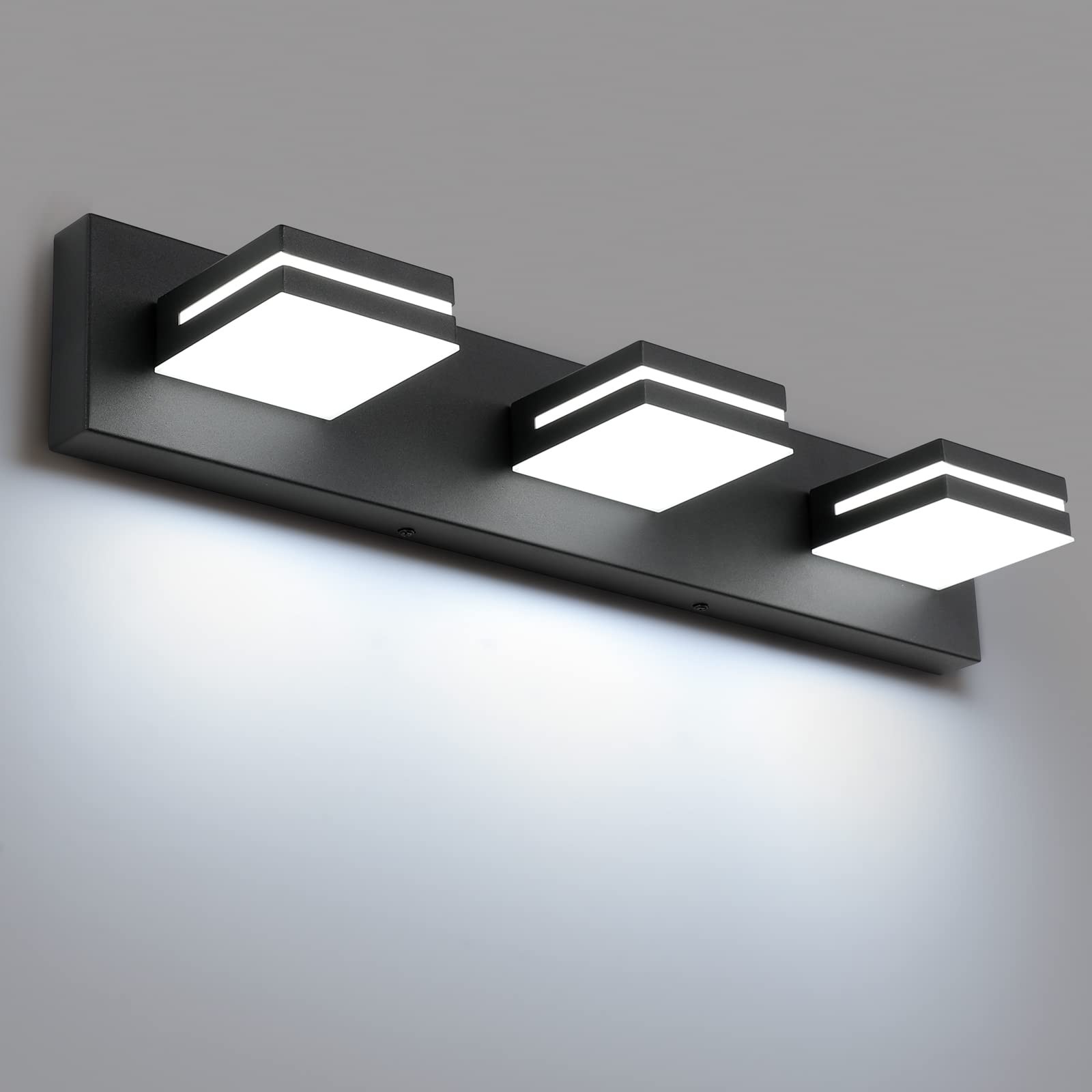 LED Modern Bathroom Vanity Light Fixtures 3-Light 24-Inch Matte Black Modern gallery