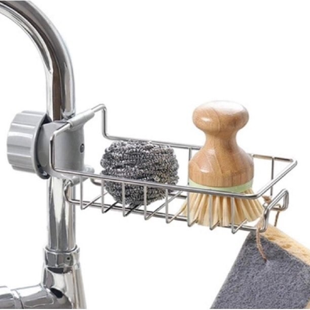 Drain Rack Storage Holder Shelf-Kitchen Sink Faucet Sponge Soap Cloth US TIKA gallery