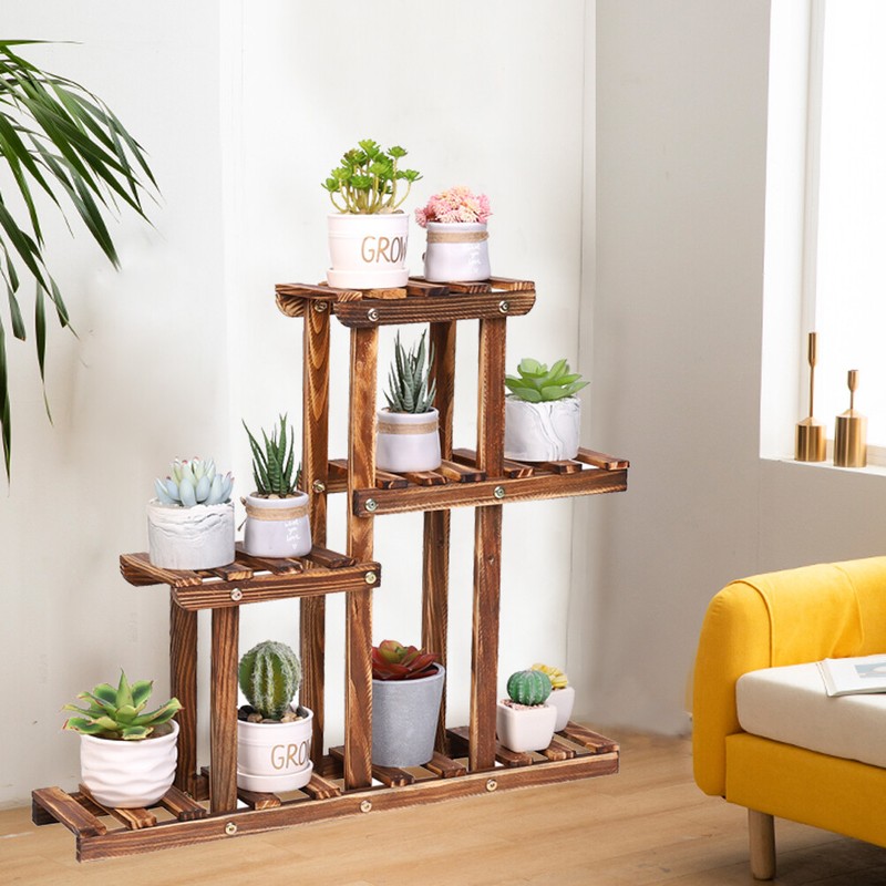 Multiple Succulent Shelf Flower Pot Holder Rack Plant Stand Small Bonsai Display gallery