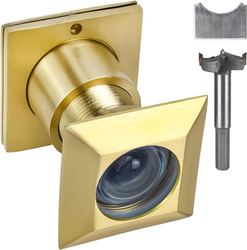Earl Diamond Solid Brass Square HD 220 Degree Door Viewer Peephole with 28mm ... gallery