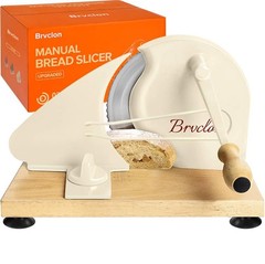 Manual Bread Slicer Adjustable Thickness, Hand Crank Bread Slicer for Homemad