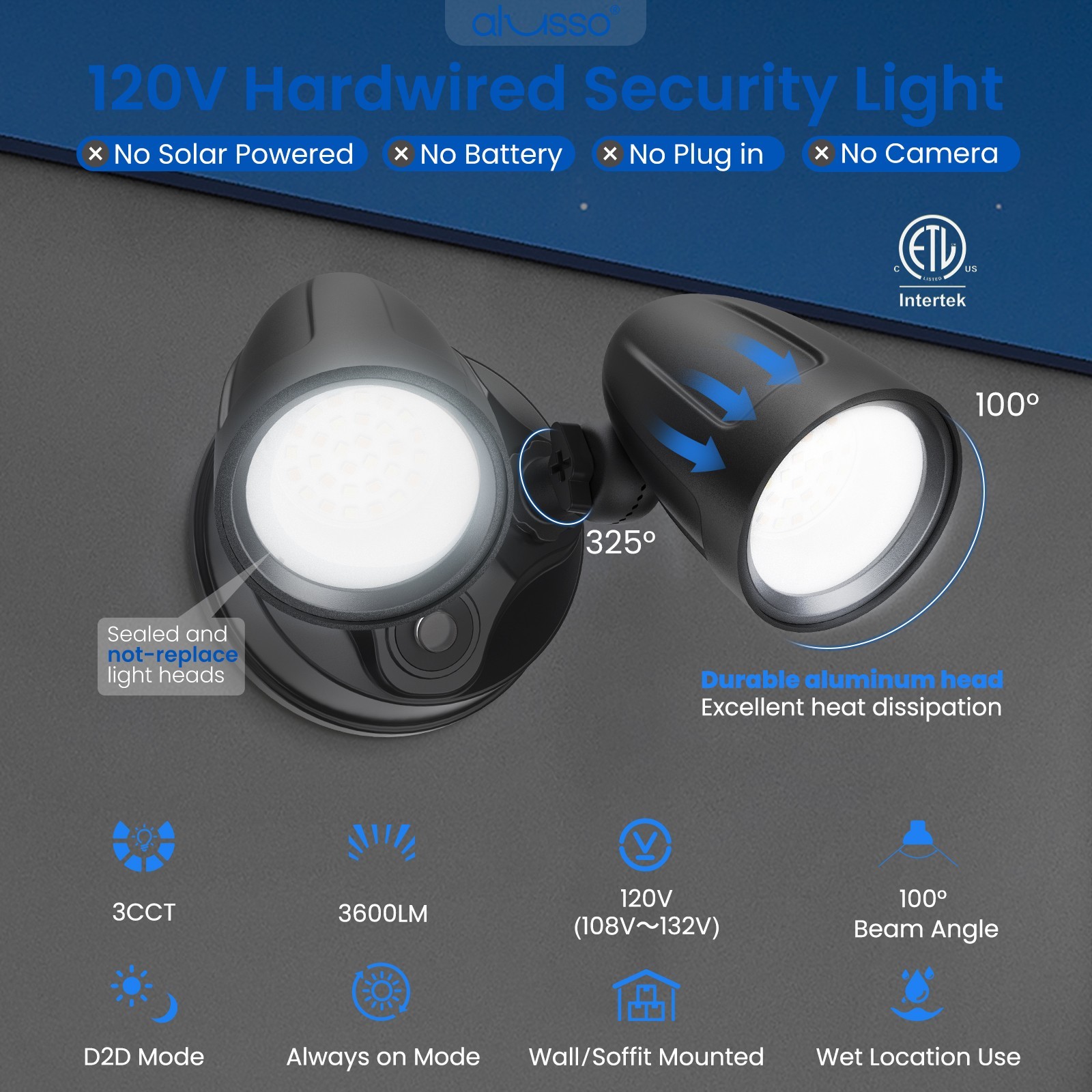 30W Aluminum LED Floodlight D2D Outdoor Garden 3600lm Wall Security Lamp for Wet gallery