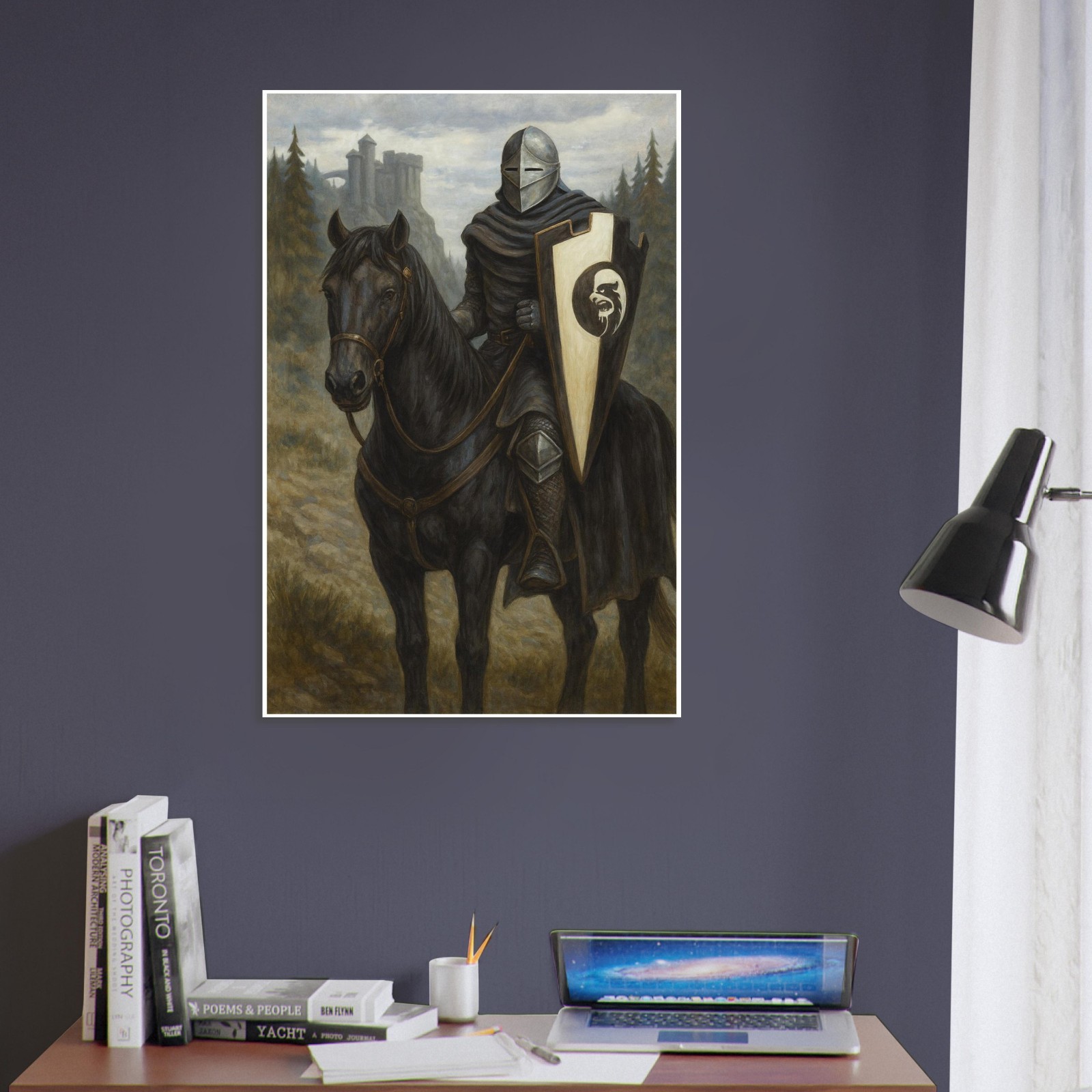 BLACK KNIGHT MAGIC THE GATHERING INSPIRED MEDIEVAL WARRIOR FANTASY POSTER gallery