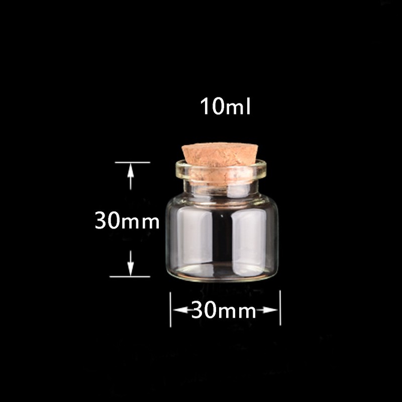 20pcs 30mm Transparent Multi Purpose Mini Empty Jars Glass with Corks Bottles gallery