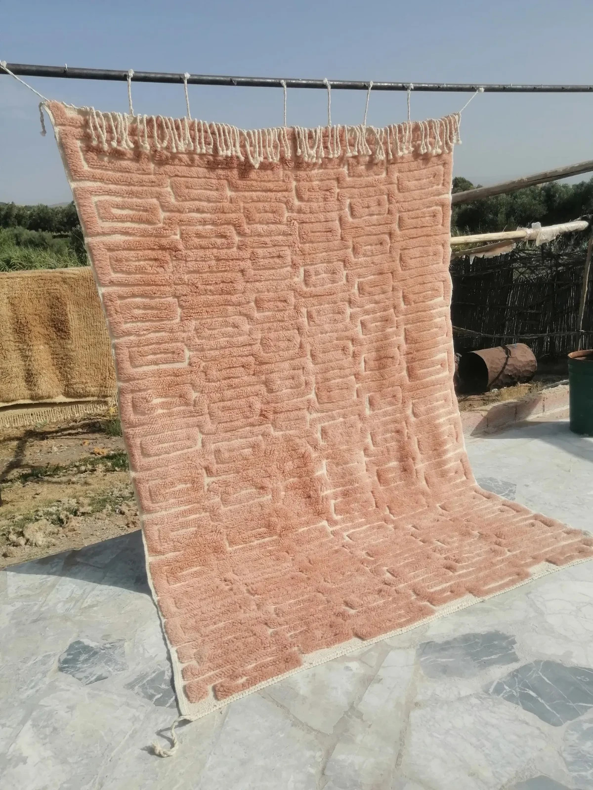 Terracotta Moroccan Berber Rug: Soft Wool, Earthy Boho Decor 8x10 8x12 6x9 gallery