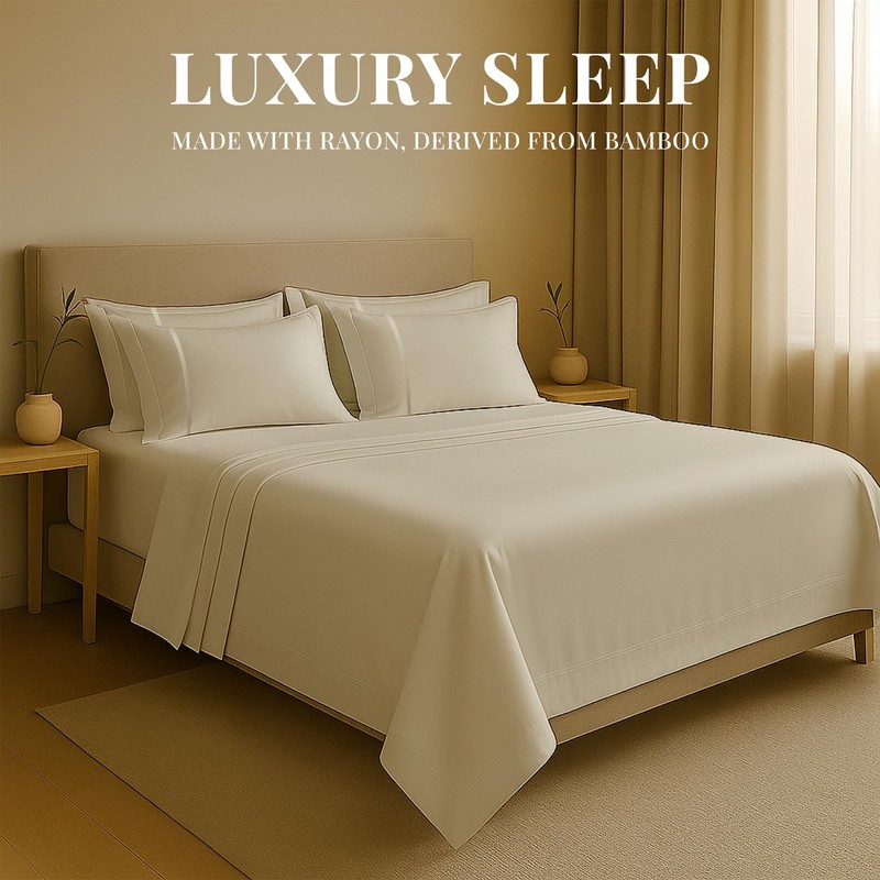 Sacred Thread Rayon Bamboo King Sheets 18" Deep Pocket Cooling Soft 6Pc Set gallery