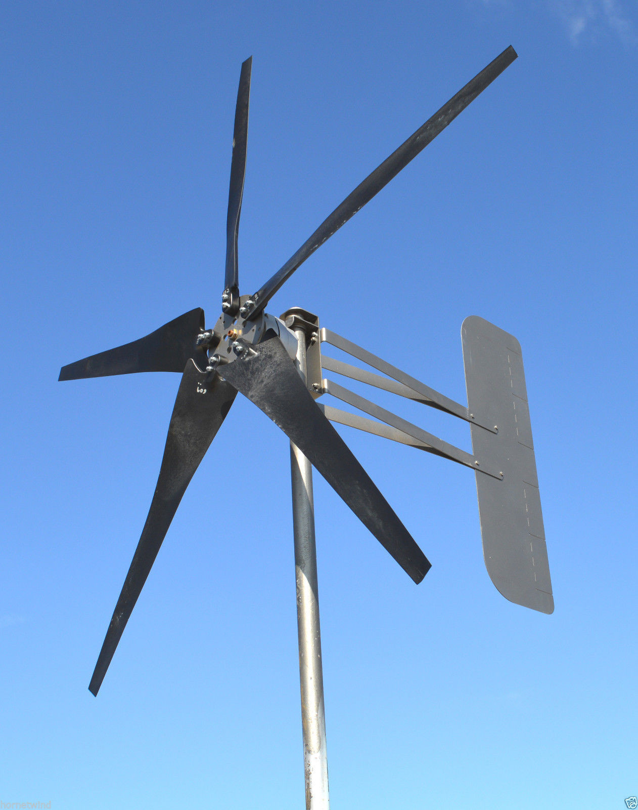 Large 76" / 5 Blade Wind Turbine MADE IN USA 2400W 48VAC 3-wire 14 magnet 8.8kW gallery