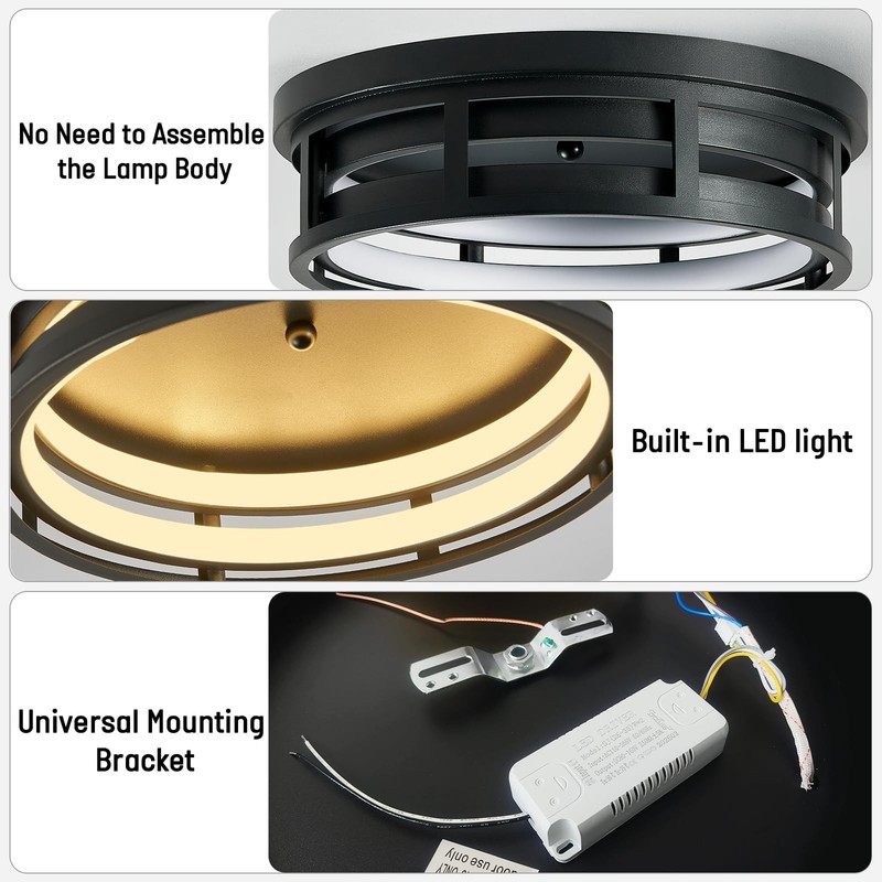 LED Flush Mount Ceiling Light Fixture,Modern Hallway Light Fixtures Ceiling,3... gallery