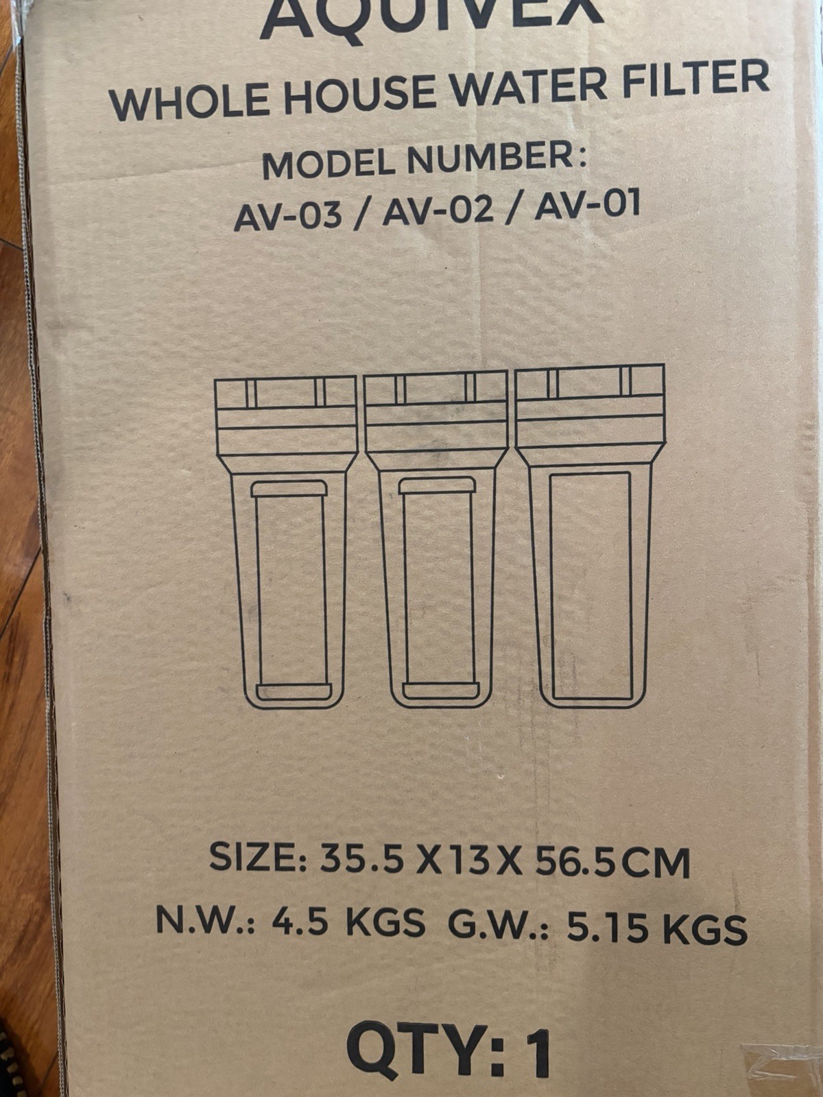 AQUIVEX WHOLE HOUSE WATER FILTER SET Model Av – 03/AV – 02/Av – 01 NIB gallery