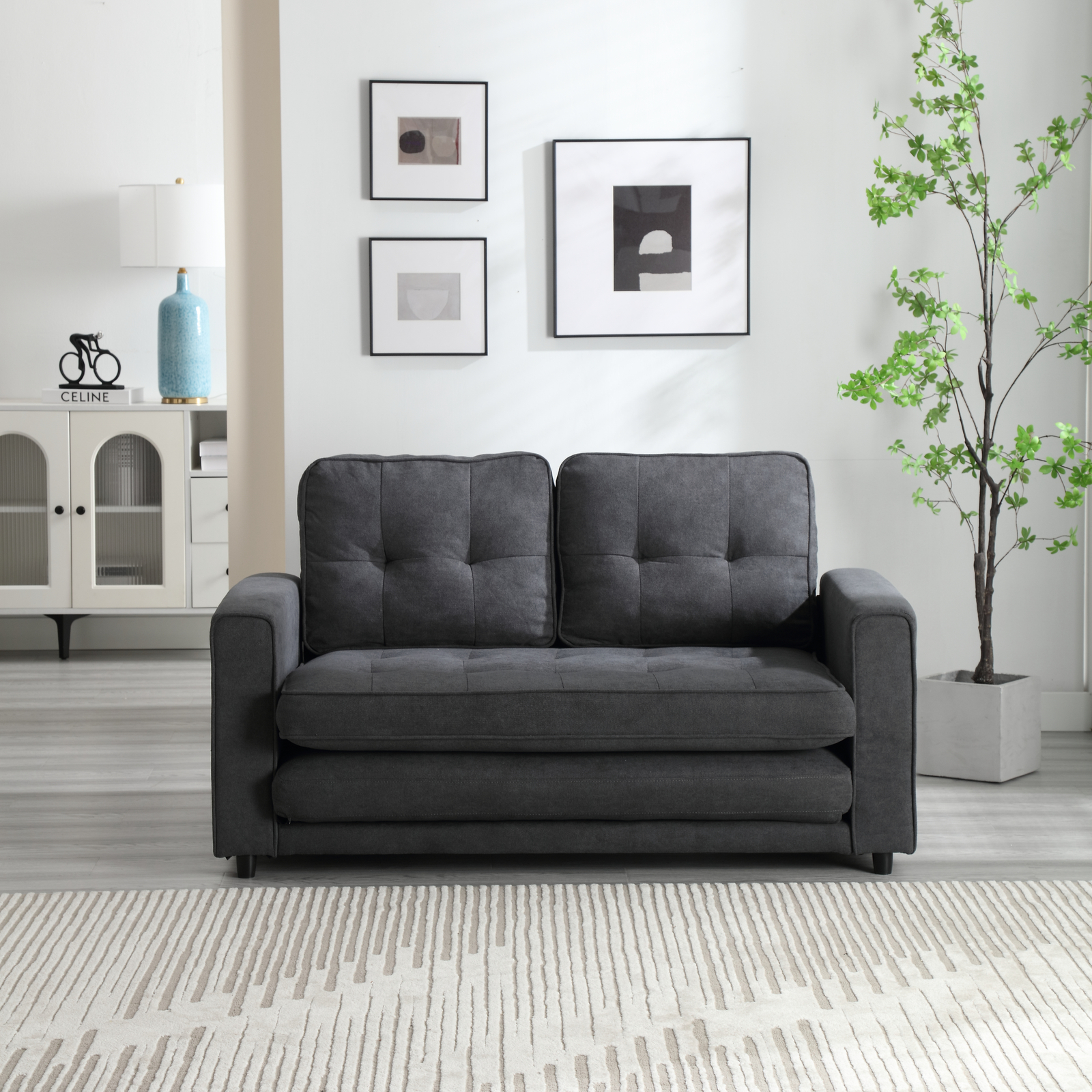3 Fold Sofa Convertible Futon Pull Out Sofa Couch Bed Sleeper Chair Loveseat NEW gallery