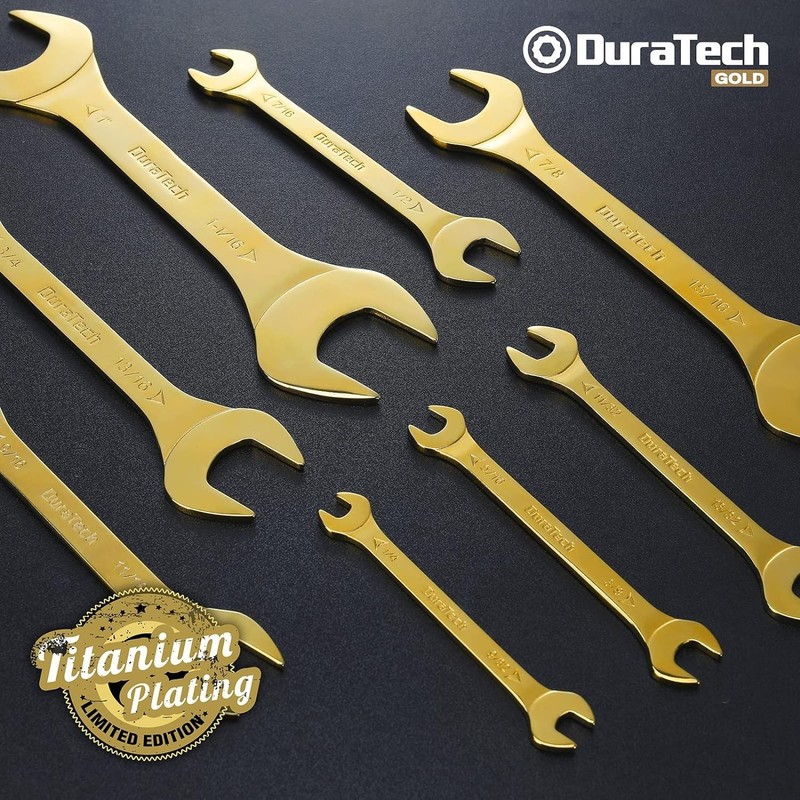 8-Piece Titanium Plated Wrench Set with Easy-to-Access Rolling Pouch gallery