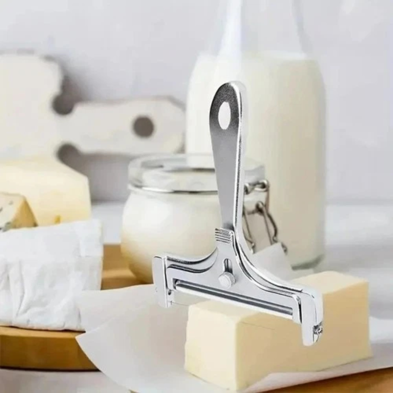 Stainless Steel Adjustable Cheese Slicer Wire Cutter for Thick or Thin Slices gallery