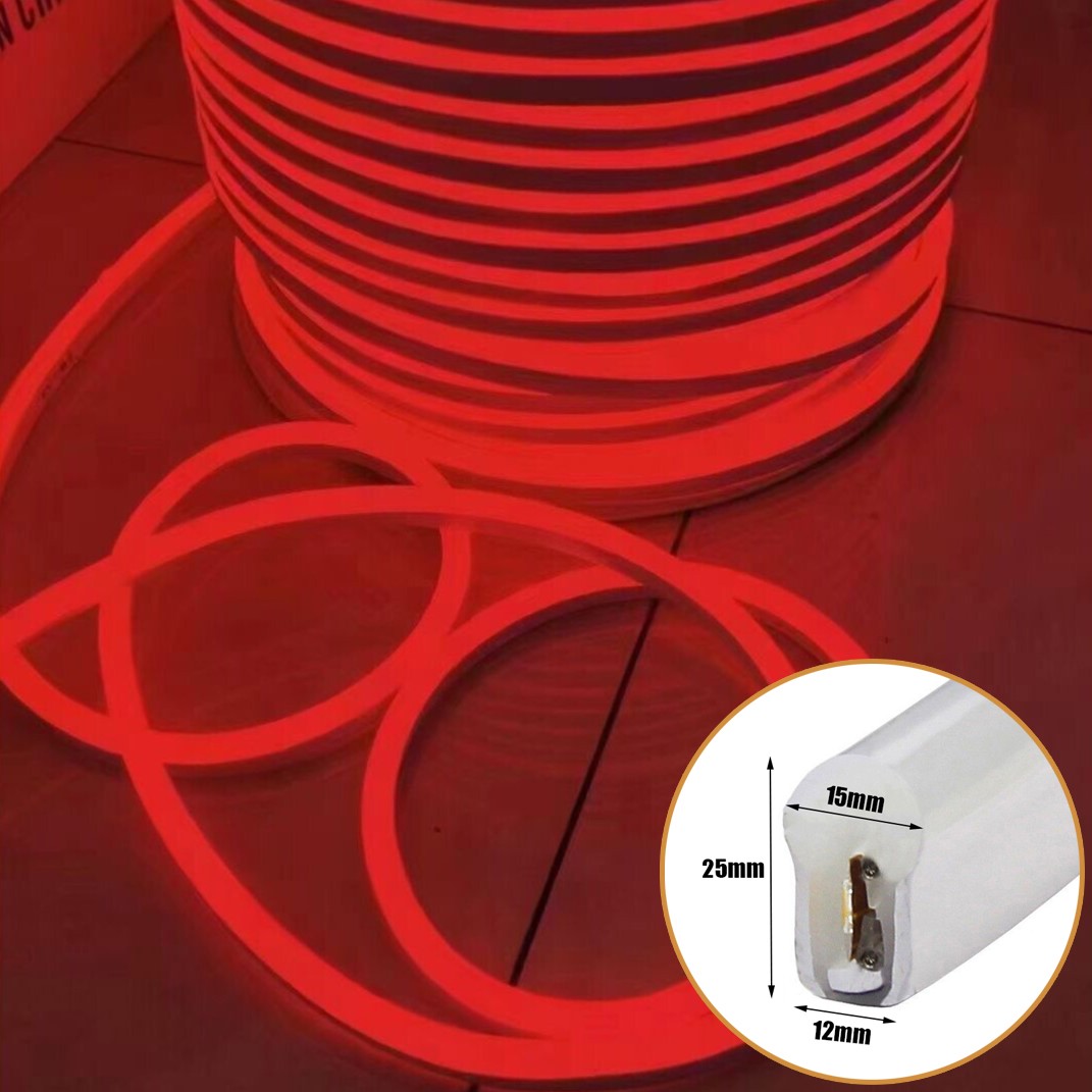 110V 15*25mm LED Neon Rope Strip Lights Waterproof Commercial Building DIY Light gallery