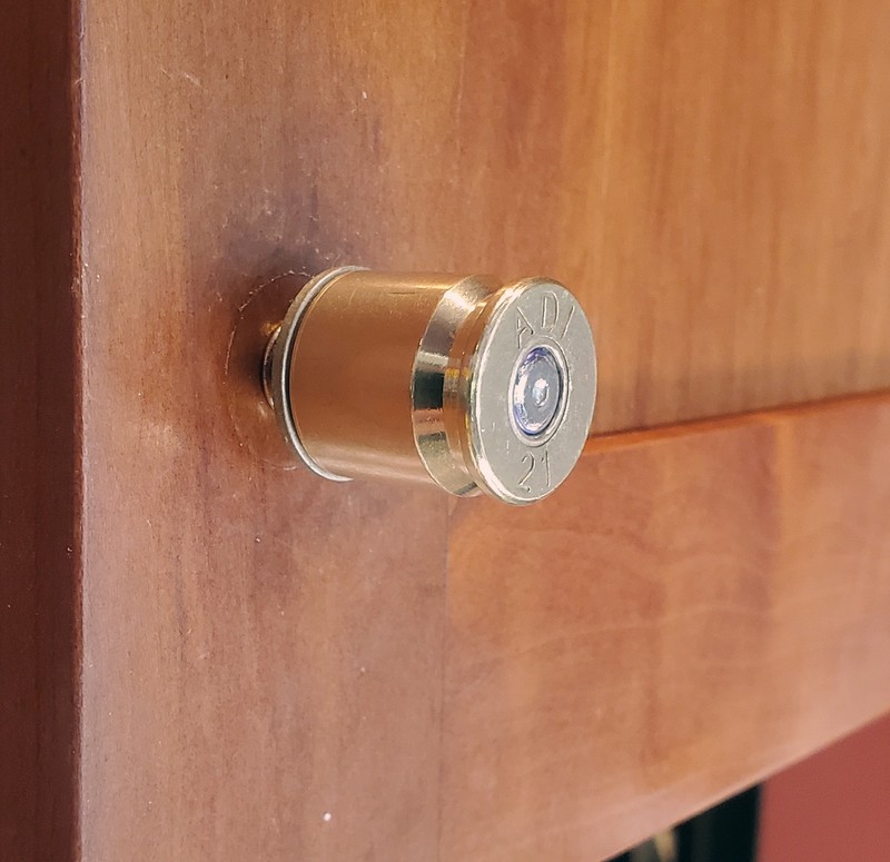 Two 50 Caliber Brass Drawer Knobs for Dressers and Cabinet Doors gallery