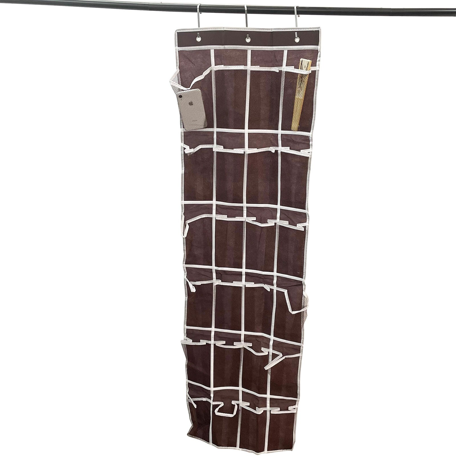 24 Pockets Hanging Storage Hanger Closet with Hooks The Door Shoe Organizer Rack gallery