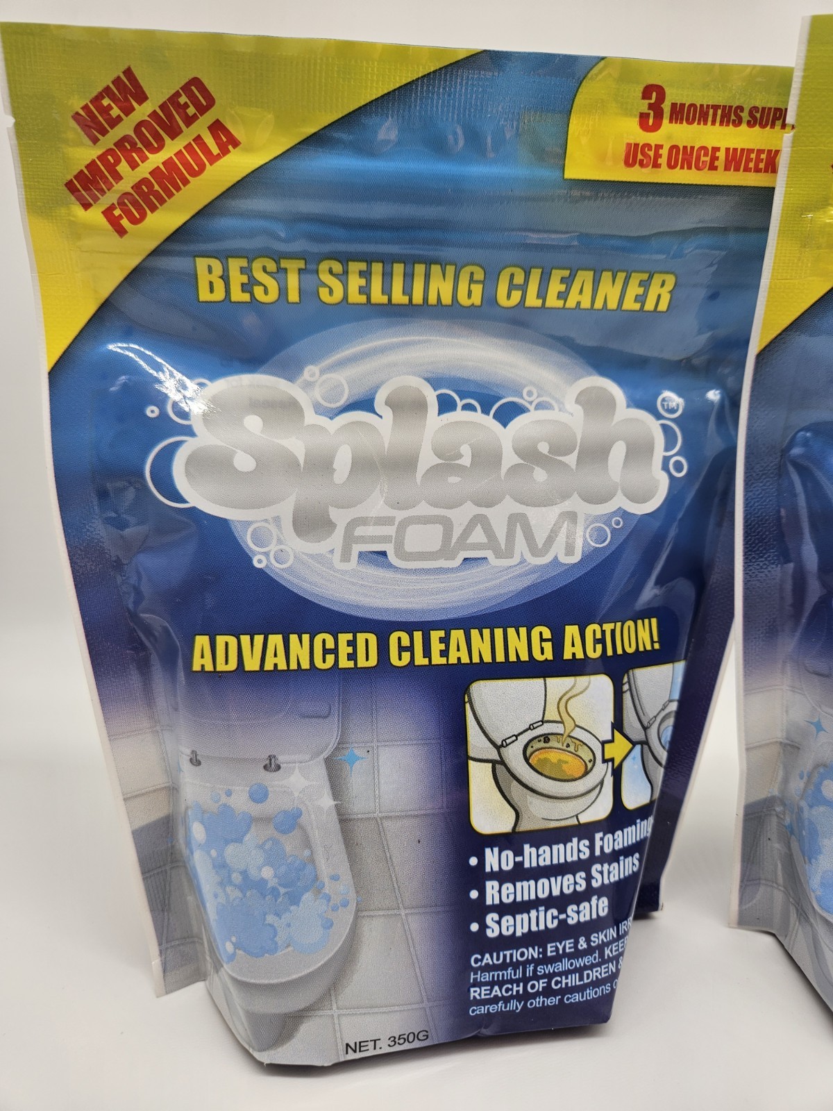 TWO Splash Foam Foaming Dissolve Advanced Let Soak Rinse Cleanser New Sealed Bag gallery