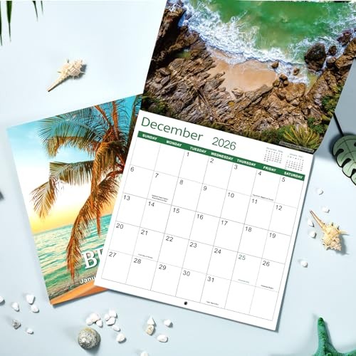 2026 Calendar - 2026 Wall Calendar, Jan 2026 - Dec 2026, 12" x 24" (Open), gallery