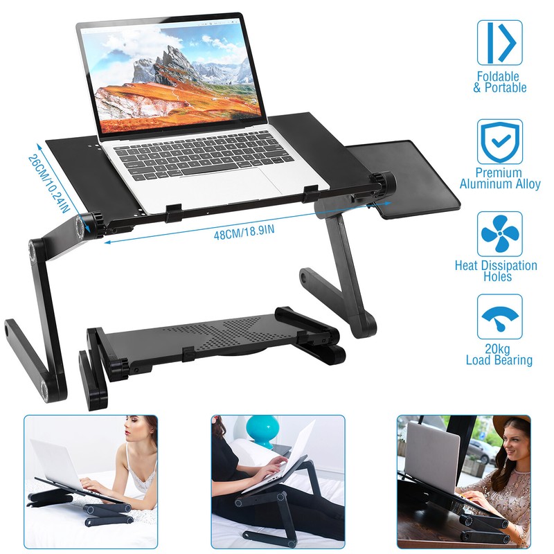Adjustable Home Office Sofa Bed Tray Desk Converter Computer Stand Up Desk Riser gallery