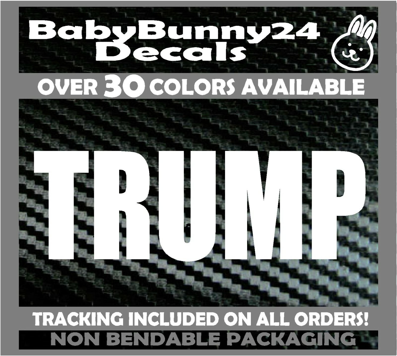 TRUMP Huge 2024 Windshield Back window pickup 36"x12" Vinyl DECAL Sticker DIESEL gallery