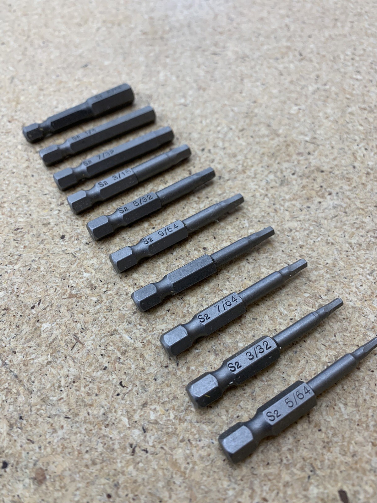 HeX SAE Drive Bit Set 10 Pieces 1/4” Drive Magnetic S2 Steel 2 Inch for drills gallery