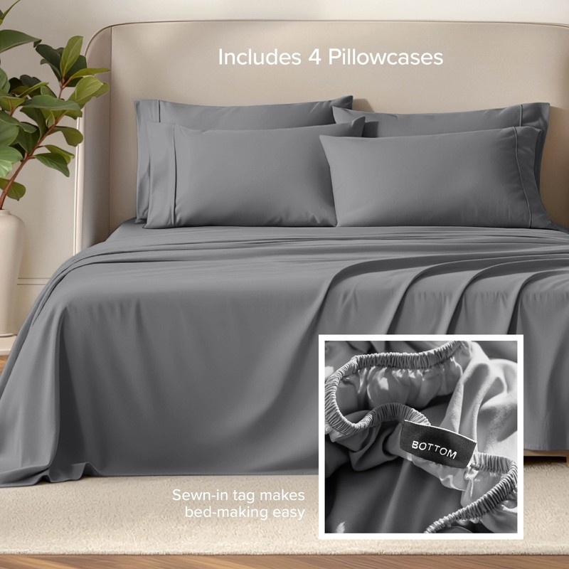 Bare Home Ultra-Soft Microfiber Sheet Set - With Bonus Pillowcases gallery