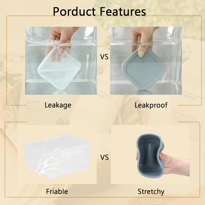 Square Soap Case, Bar Soap Holder for Dr Squatch, Silicone Soap Case with Soap gallery