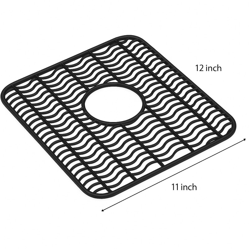 Sink Protector Mat 2 Pack Plastic with Center Drain Cutout Protect Sink 11 x 12" gallery