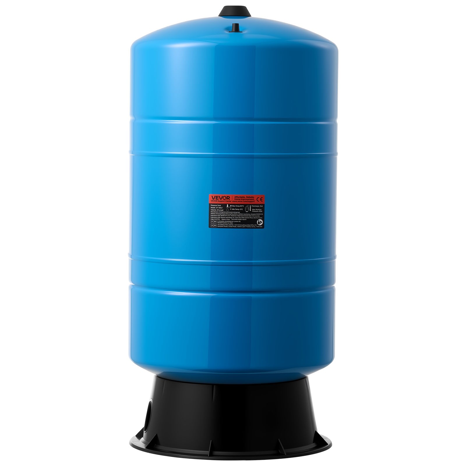 VEVOR 20-Gallon Vertical Well Pressure Tank Pre-Charged Pressurized Water Tank gallery