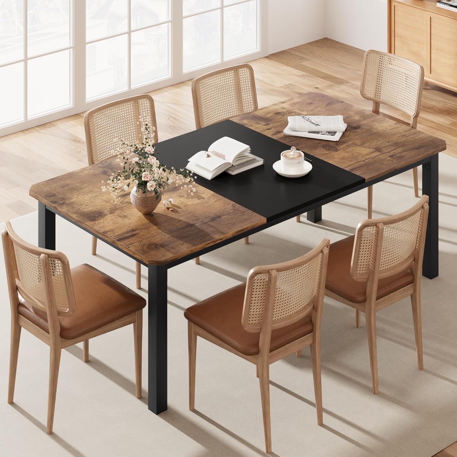 78.7" Farmhouse Kitchen Large Dining Room Table for 6 to 8 People Dinette Table gallery