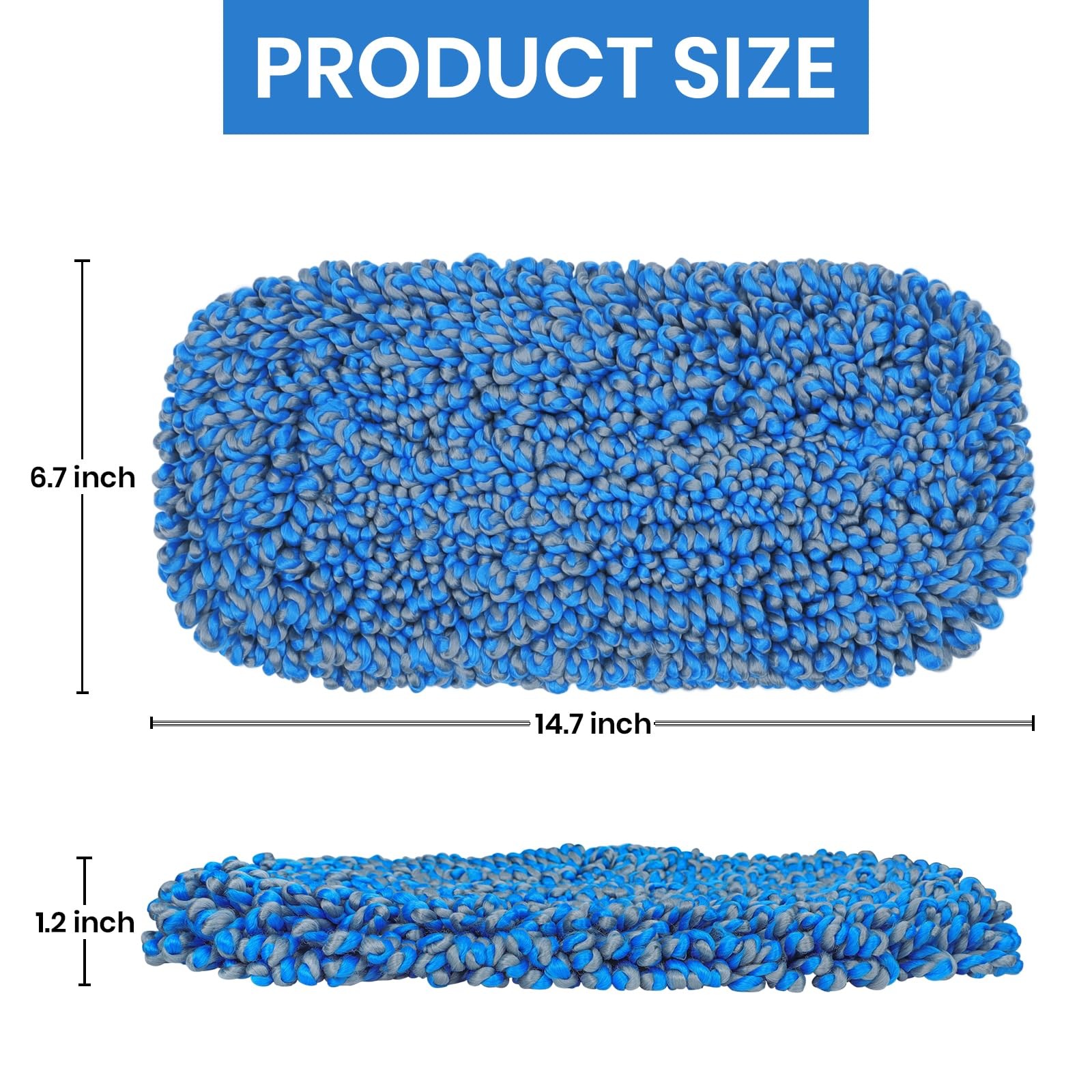 2 Pack Microfiber Mop Replacement Pad For Dry Dusting Wet Mopping dust Mop Asin gallery