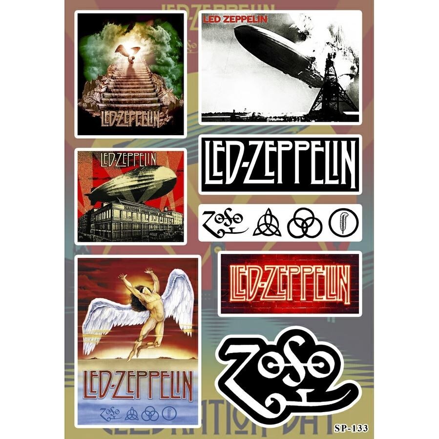 Led Zeppelin Sticker Pack | English Hard Blues Folk Rock Heavy Metal Band Logo gallery