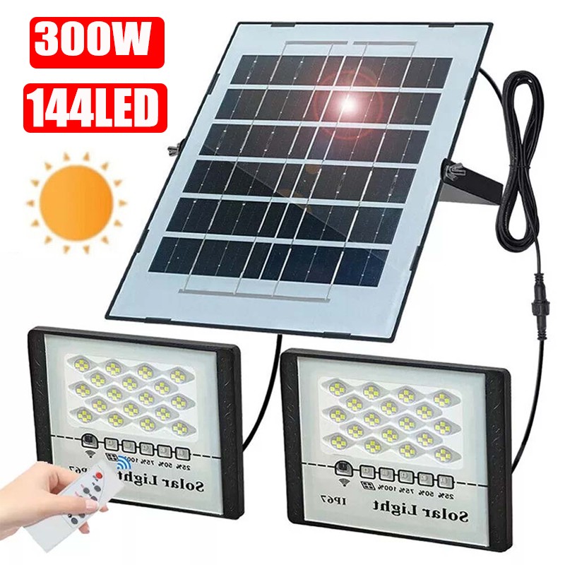 Double Head Solar Power LED Pendant Light Garage Shop Lamp Shed Barn Gazebo Yard gallery