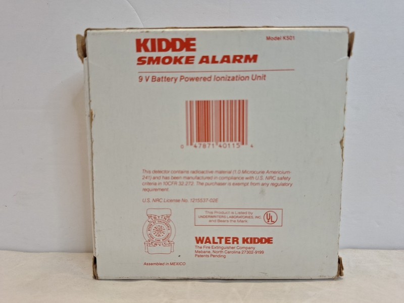 Kidde Basic Smoke Alarm Model K501, White, Battery Operated NOS gallery