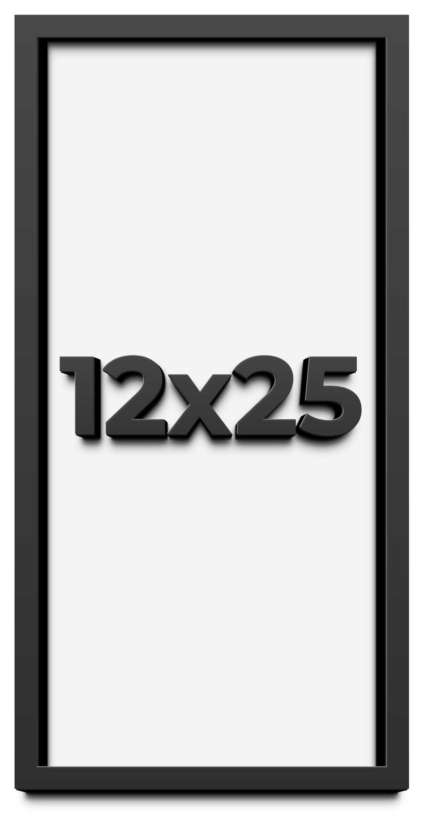 12x25 Shadow Box Frame Black | 1 inches Deep Real Wood Contemporary Shadowbox Di gallery